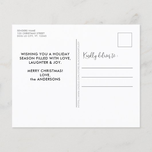 バジェット犬の恋人かわいい子犬の暖炉クリスマス (裏面)