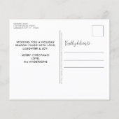 バジェット犬の恋人ハッピーペイリデイズクリスマスカード (裏面)