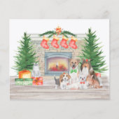 バジェット犬の恋人ハッピーペイリデイズクリスマスカード (正面)