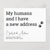 バジェット犬の猫の新しいアドレスカードを移動 (正面)