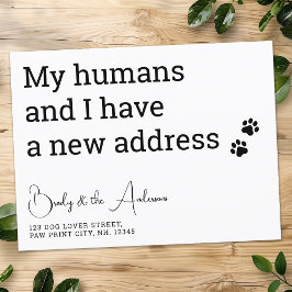 バジェット犬の猫の新しいアドレスカードを移動