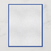 バジェット王室のブルーシルバーボウ結婚式招待状 (裏面)