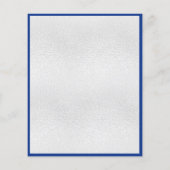 バジェット王室のブルーシルバーボウ結婚式招待状 (裏面)