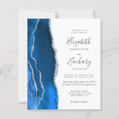 バジェット王室のブルーシルバー結婚アゲート (正面)