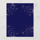 バジェット王室のブルー結婚ズ記念日招待状 (裏面)