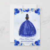 バジェット王室のブルー金ゴールドフローラプリンセスキンセアニラ ノートカード (裏面)