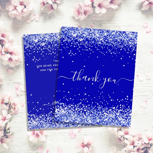 バジェット王室の誕生日ブルーグリッター感謝していユー