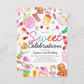 バジェット甘いお祝いキッズキャンディランド誕生日 ノートカード (正面/裏面)