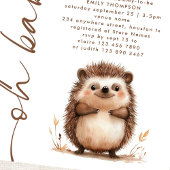 バジェット甘いリトルヘッジホッグオーベビーシャワー招待状