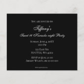 バジェット甘い16カラオケナイトパーティの招待状 (裏面)