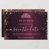 バジェット甘い16ブルゴーニュバラ金ゴールドは日付を保存 (正面/裏面)