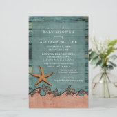 バジェット男女兼用ビーチベビーシャワー招待状 (スタンド正面)