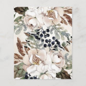 バジェット男女兼用ボホベイビーシャワー招待状 (裏面)