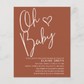 バジェット男女兼用ラストベビーシャワー招待状 (正面)