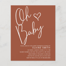 バジェット男女兼用ラストベビーシャワー招待状