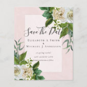 バジェット白のバラ救スデイテ結婚ィズのシック チラシ (正面)