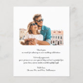 バジェット白文字結婚の写真ありがとうご注意 チラシ (裏面)