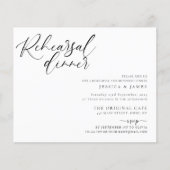 バジェット白黒のリハ結婚ーサルディナー チラシ