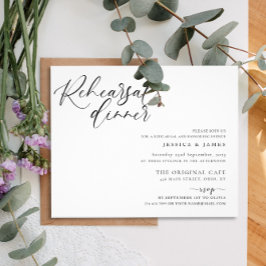 バジェット白黒のリハ結婚ーサルディナー チラシ