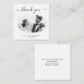 バジェット白黒カップルポートレートありがとう ノートカード (正面/裏面)