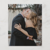 バジェット白黒フォト結婚式招待状 (裏面)