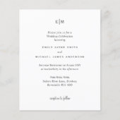 バジェット白黒モダンシンプルエレガントウェディング (正面)