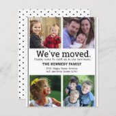 バジェット白黒4フォトコラージュ移動カード (正面/裏面)