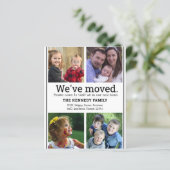 バジェット白黒4フォトコラージュ移動カード (スタンド正面)