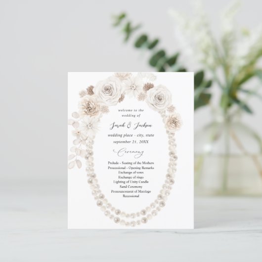 バジェット真珠とホワイトフローラ結婚の式 (スタンド正面)