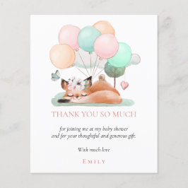 バジェット睡眠キツネピンクベビーシャワーありがとう