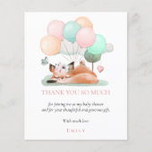 バジェット睡眠キツネピンクベビーシャワーありがとう (正面)