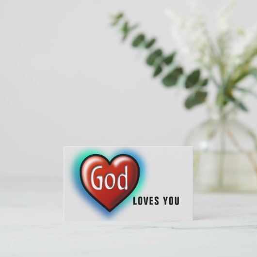 バジェット神があなたをキリスト教に愛する 名刺 (スタンド正面)