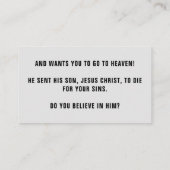 バジェット神があなたをキリスト教に愛する 名刺 (裏面)