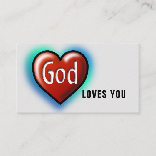 バジェット神があなたをキリスト教に愛する 名刺 (正面)