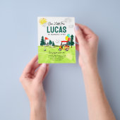 バジェット私たちのリトルプロパルティーキッズゴルフ誕生日 チラシ (手)