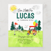 バジェット私たちのリトルプロパルティーキッズゴルフ誕生日 チラシ (正面)