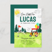 バジェット私たちのリトルプロパルティーキッズゴルフ誕生日 ノートカード (正面/裏面)