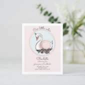 バジェット私たちの小さなかわいこちゃんピンクスワン招待状 (スタンド正面)