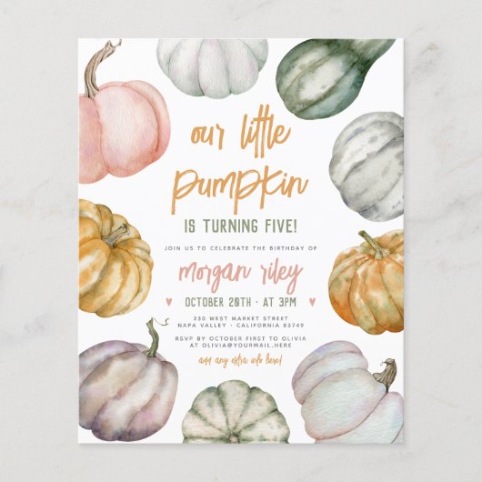 バジェット私たちの小さなカボチャかわいいボホ誕生日パーティー (正面)