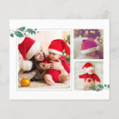 バジェット私の最初のクリスマスベビー誕生フォトホリデー (裏面)