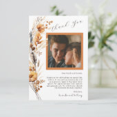 バジェット秋の花結婚のサンキューカード サンキューカード (スタンド正面)