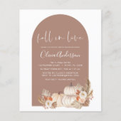 バジェット秋インラブブライダルシャワーホワイトカボチャ (正面)