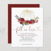 バジェット秋インラブブルガンディパンプキンブライダルシャワー (正面/裏面)