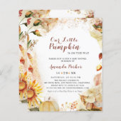 バジェット秋カボチャひまわり赤ちゃんシャワー (正面/裏面)