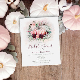 バジェット秋カボチャブライダルシャワー招待