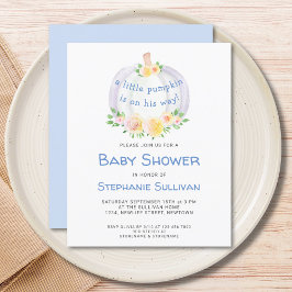 バジェット秋カボプキンベビーシャワー招待状