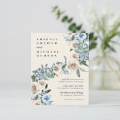 バジェット秋クリームブルーウォーター結婚カラーフラワーズ (スタンド正面)