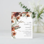 バジェット秋テラコッタ素朴ズ結婚フライヤー (スタンド正面)