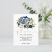 バジェット秋ラブブルーフローラパンプキンブライダルシャワー (スタンド正面)