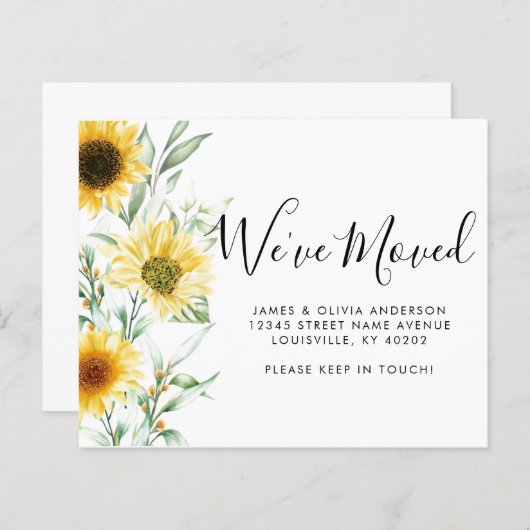 バジェット秋秋ひまわり引っ越しました移動 (正面/裏面)